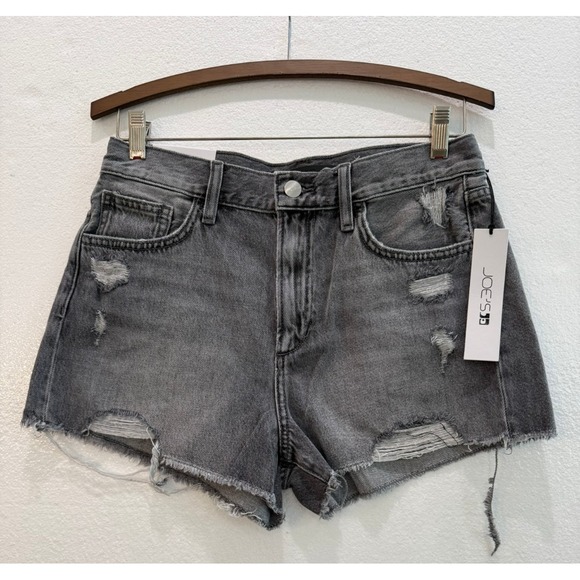 Joe's Jeans Pants - $138 NWT Joe's Jeans Grey Hi Rise Distressed Denim Shorts Size 28
